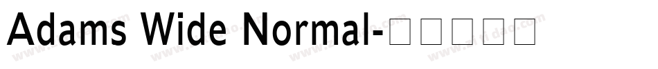 Adams Wide Normal字体转换